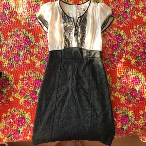 Rebecca Taylor silk & tweed day dress